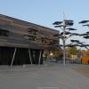 Two Vind Energi C.O. WS-0,30B wind turbines producing power for a school yard light in the Netherlands